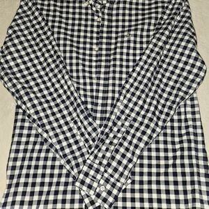 Lacoste Blue and White Gingham Shirt